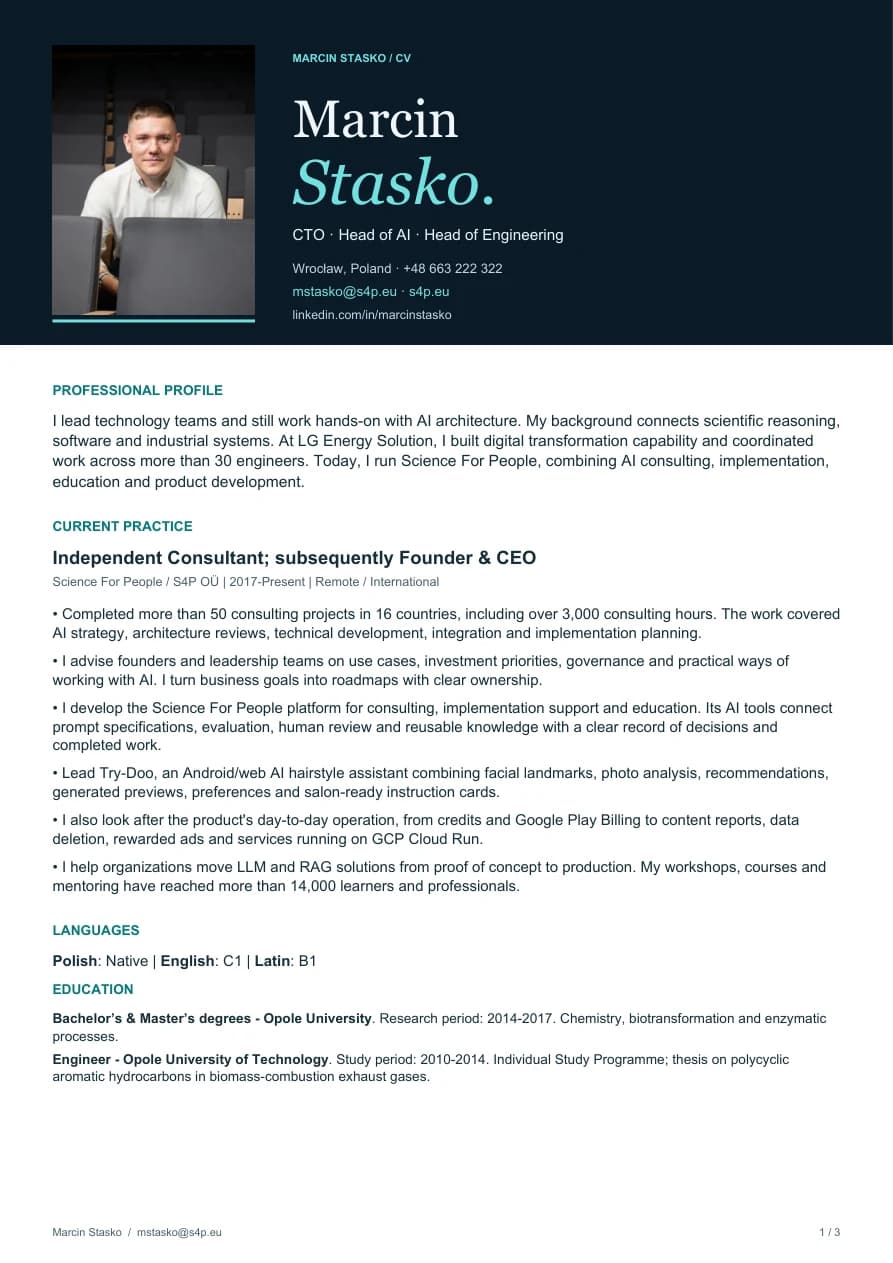 01 / PROFILE & CURRENT WORK